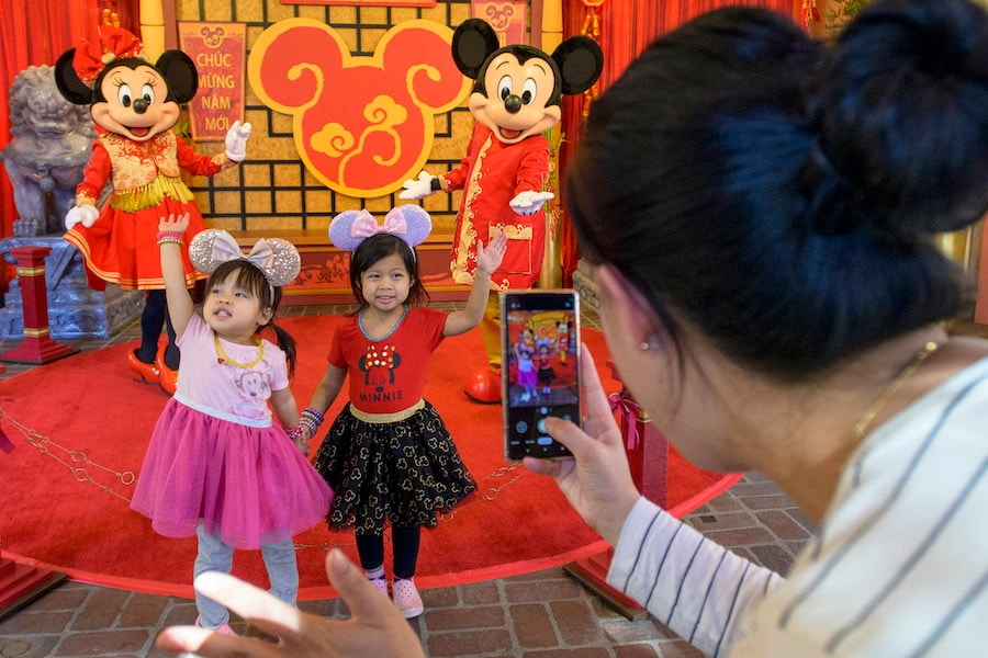 Lunar New Year and Food & Wine Festival Return in 2023 to Disney California Adventure Park  Girls at the Lunar New Year celebration at Disney California Adventure Park 
