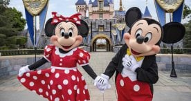 Mickey Mouse and Minnie Mouse at Disneyland park