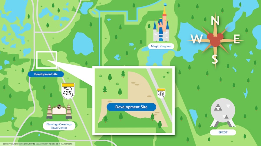Map for Walt Disney World Announces Location, Developer for Affordable and Attainable Housing Initiative