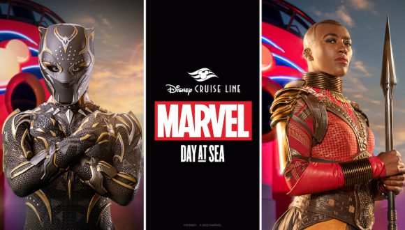 Black Panther Shuri and Okoye Okoye Character from Black Panther Coming to Disney Cruise Line’s Marvel Day at Sea