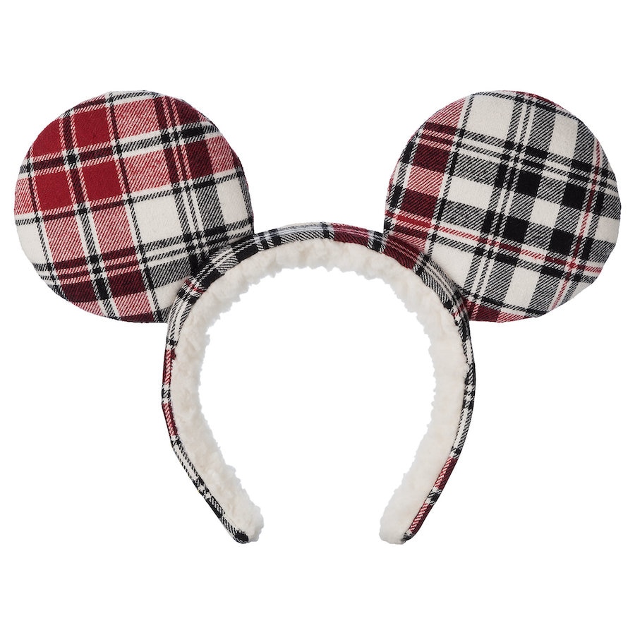 Mickey Mouse Plaid Ear Headband for Adults