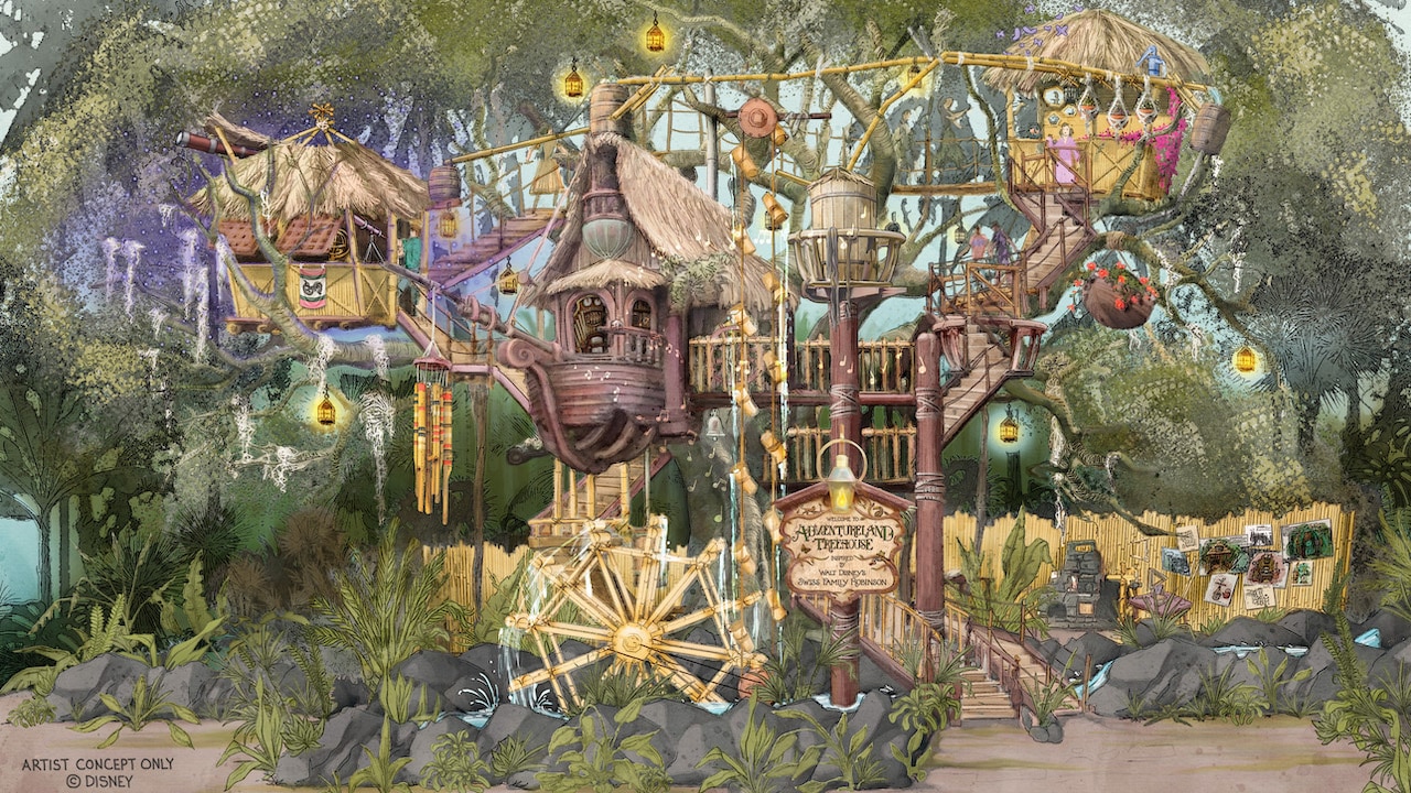 Disney revela imagens conceituais para reforma da Adventureland Treehouse