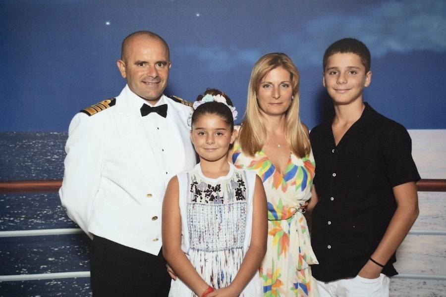 Michele and his wife and two kids, Giuseppe and Arianna