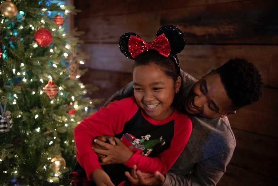 Guests enjoy Christmas tree at Walt Disney World