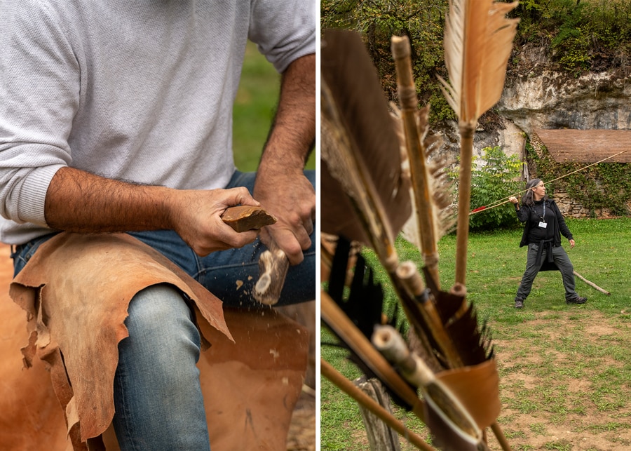 Flint Knapping and Spear Throwing Activities at Castel-Merle