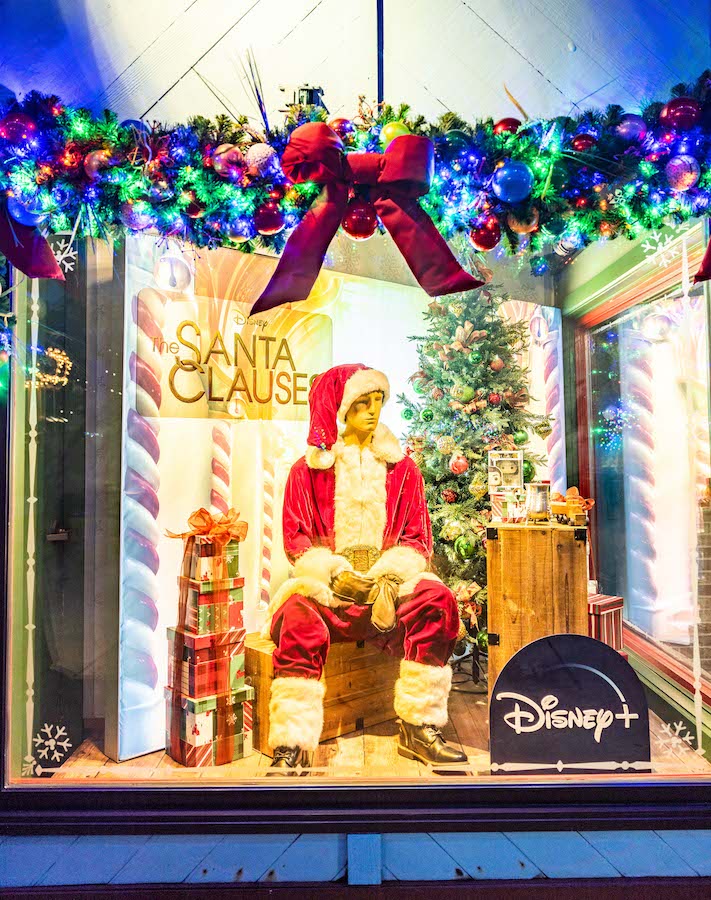 Tim Allen’s iconic Santa suit is on display at Disney Springs
