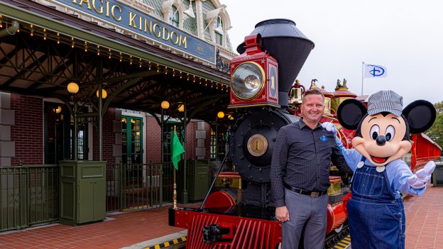 John and Conductor Mickey at the Railroad