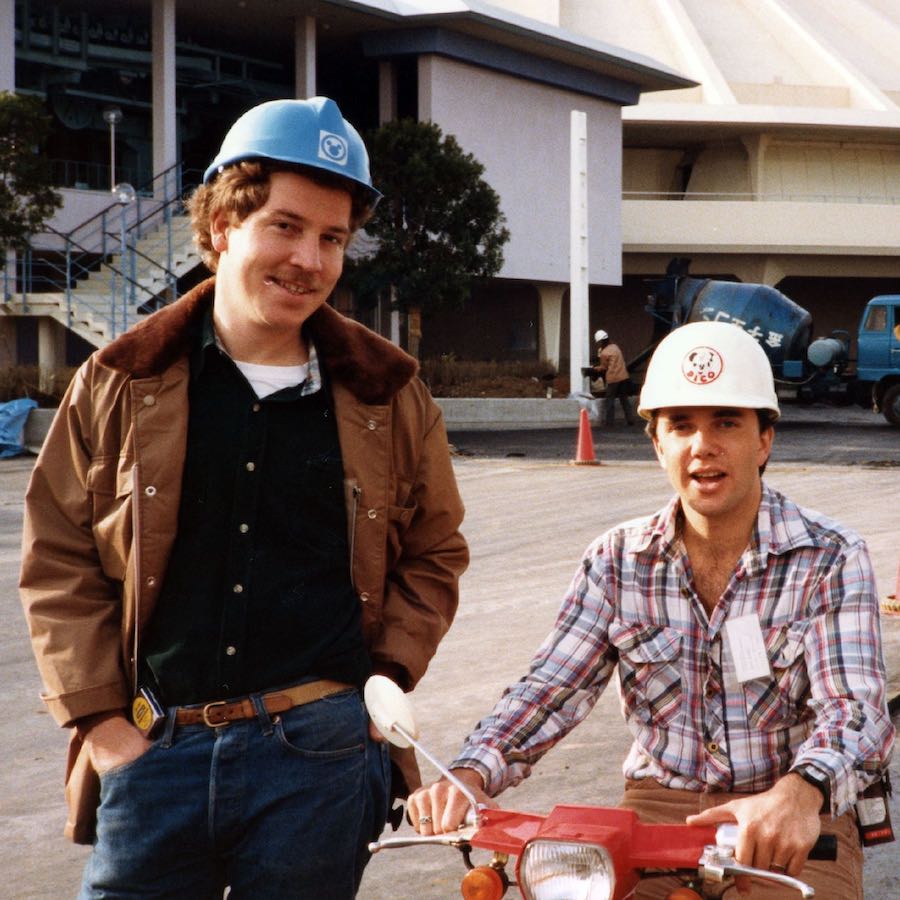 Bob Weis backstage during the construction of Tokyo Disneyland. (early 1980s)
