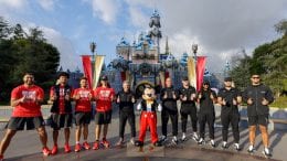 Utah and Penn State made their first stop on their way to the 2023 Rose Bowl Game in Pasadena, Calif., with a traditional visit to the Disneyland Resort in Anaheim, Calif., Dec. 28, 2022. Before meeting on the field, the teams joined for their first official pregame appearance: a photo with Mickey Mouse in Disneyland Park. The teams will face off in the 109th Rose Bowl Game on Monday, January 2, 2023.  Utah won its second consecutive Pac-12 Championship and finished the regular season with a 10-3 record. Penn State finished the regular season with a 10-2 record. This year’s Rose Bowl Game will be the first meeting of Utah and Penn State