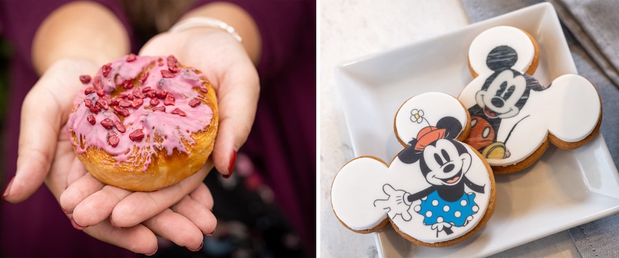 New Coffee Shop Coming to Disney's BoardWalk!  Crunchy Raspberry Danish and Vintage Mickey & Minnie Sugar Cookies 