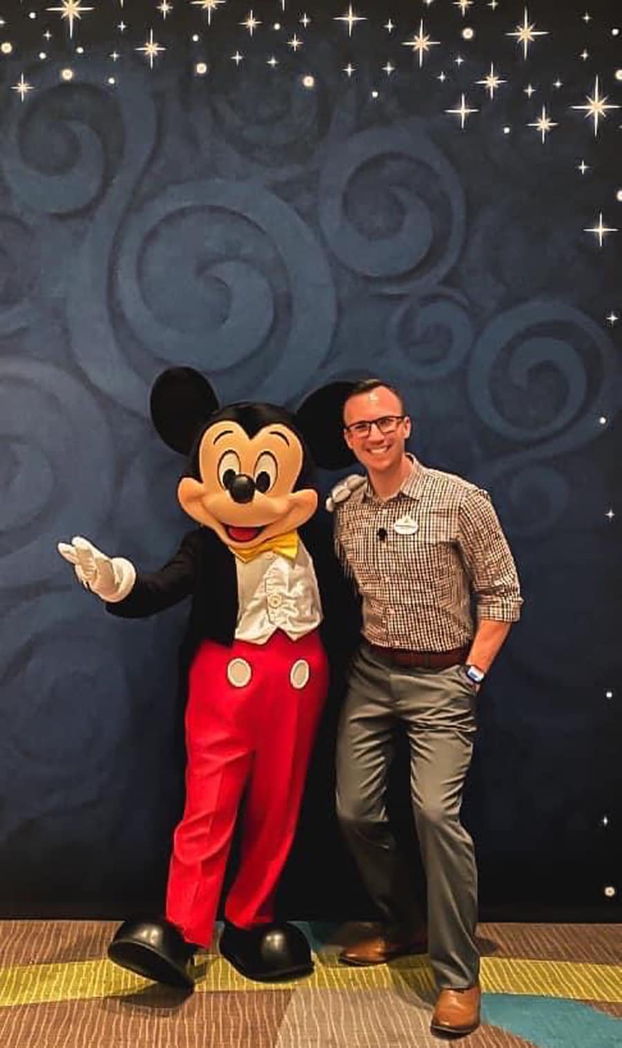 Christopher Fults with Mickey Mouse