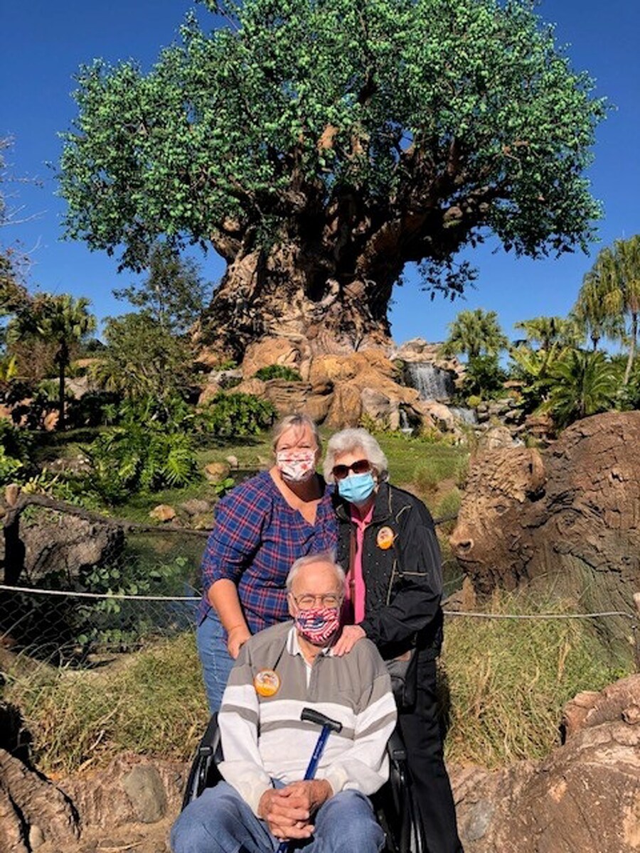 Susan Tagalicod and family at Disney's Animal Kingdom Park