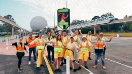 New EPCOT parking lot sign - cast members celebrating