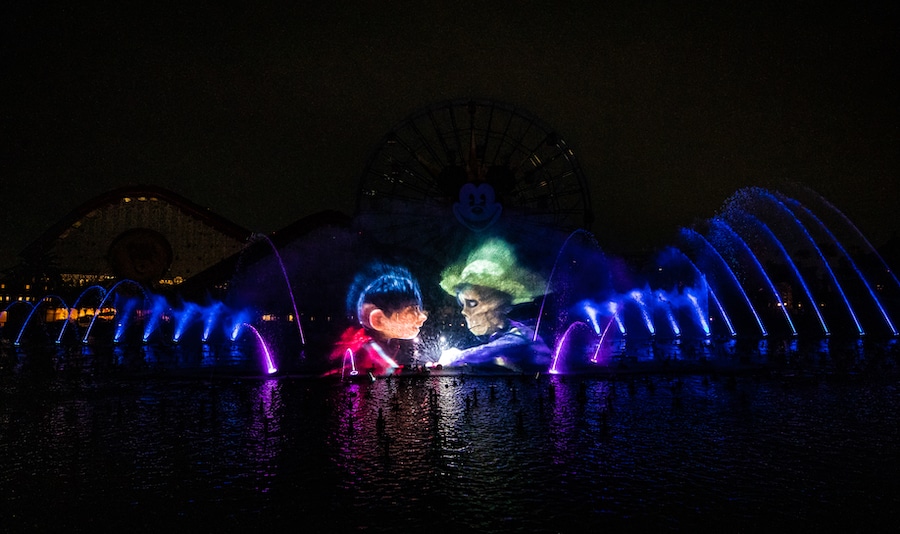 Scenes in “World of Color – ONE” at Disney California Adventure Park, as part of the Disney100 anniversary celebration at the Disneyland Resort.