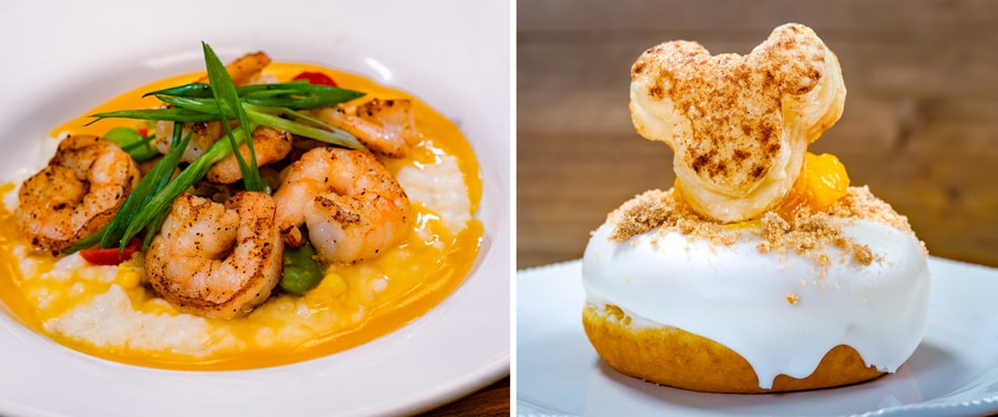 Disney Shares Foodie Guide for Celebrate Soulfully In Time for Black History Month  Shrimp and Grits, Peach Cobbler Donut 