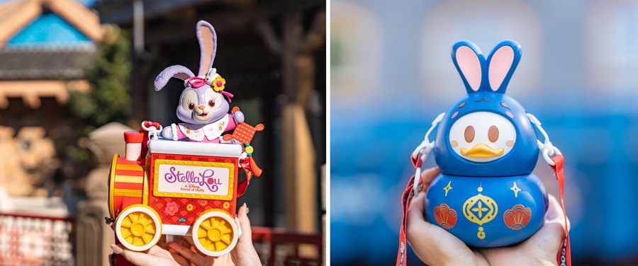 Disney StellaLou Train Popcorn Bucket and Donald Duck Tumbler