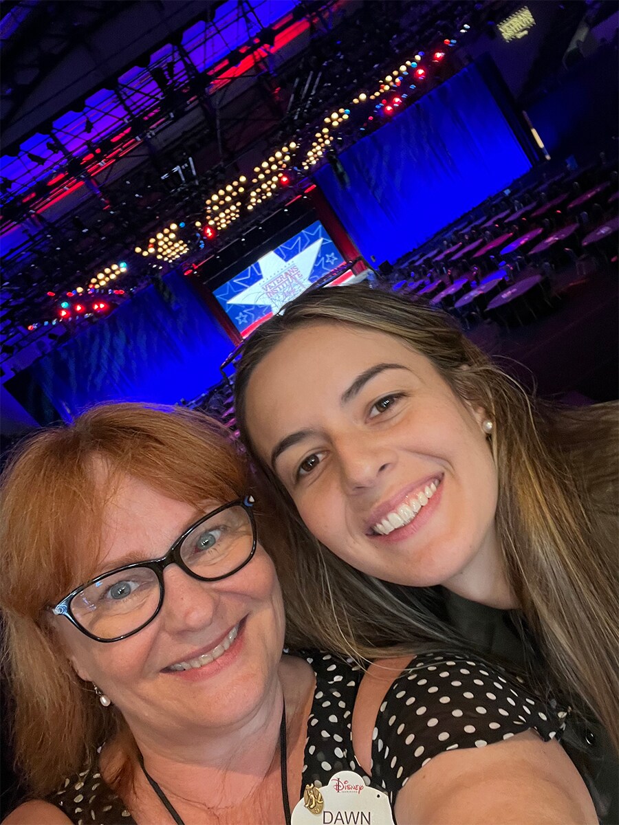 Dawn at Veterans Institute Summit with Disney Institute graphic designer Adriana Cullen