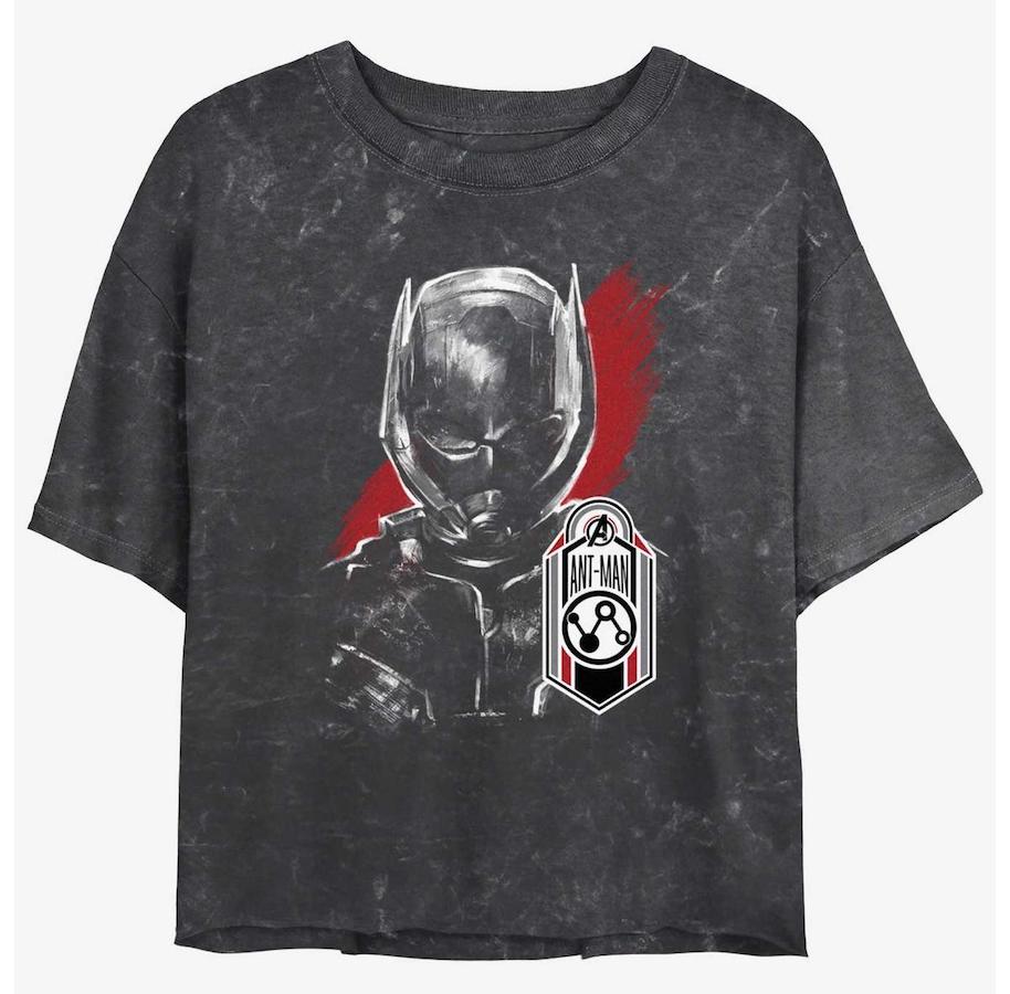 Ant-Man and The Wasp: Quantumania Ant-Man Tag Mineral Wash Girls Crop T-Shirt