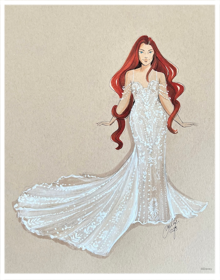 Ariel-inspired wedding dress