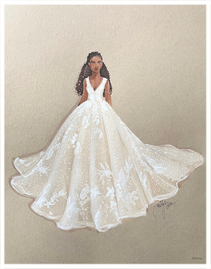 Tiana-inspired wedding dress