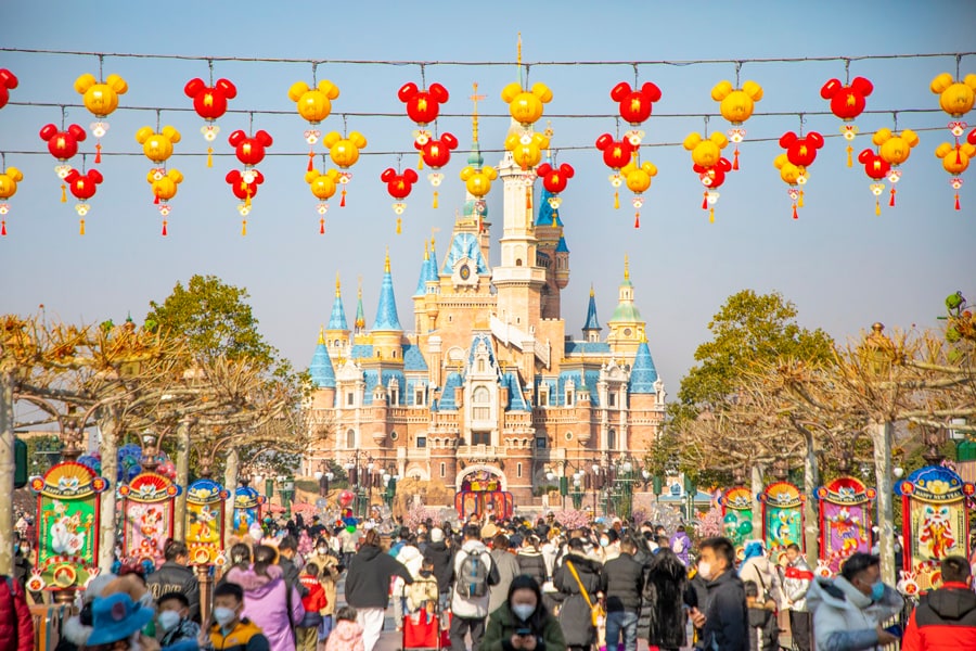Shanghai Disney Resort Lunar New Year decorations