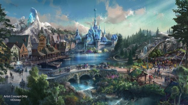 Rendering of World of Frozen coming to Hong Kong Disneyland