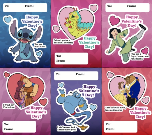 New Disney Valentine’s Day Wallpapers and Printable Cards, Plus ...