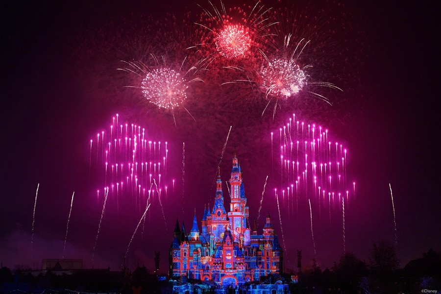 Firework show at Shanghai Disney Resort