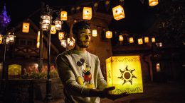 "Tangeled"-themed lantern prop at Magic Kingdom Park
