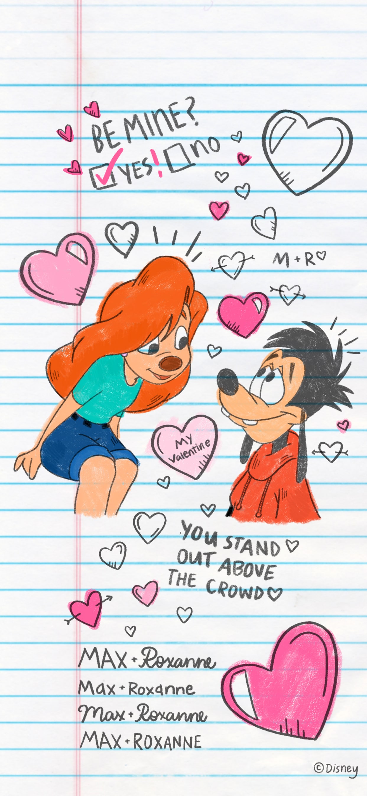 Max and Roxanne Wallpaper – iPhone/Android/Apple Watch | Disney Parks Blog