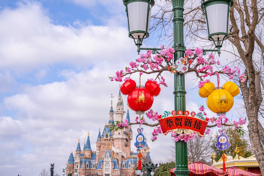 Shanghai Disney Resort Lunar New Year decorations