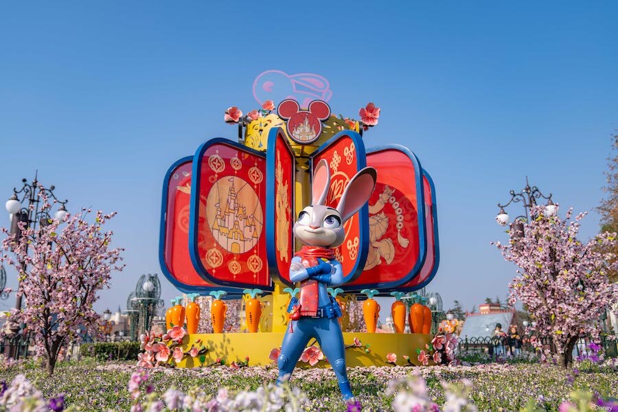 Chinese New Year decoration featuring Judy Hopps at Shanghai Disney Resort