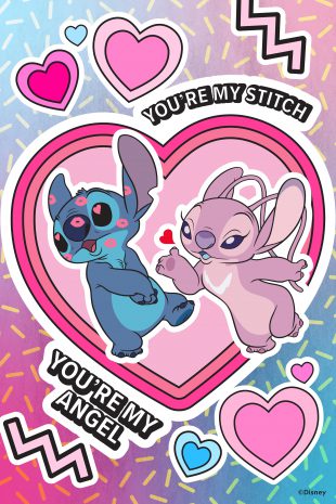 2023 Valentine’s Day Stitch And Angel Wallpaper – Iphone Android Apple 