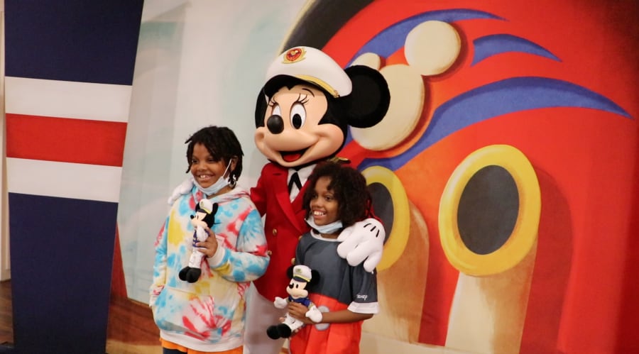 Captain Minnie Mouse with Patients at Local Children's Hospital