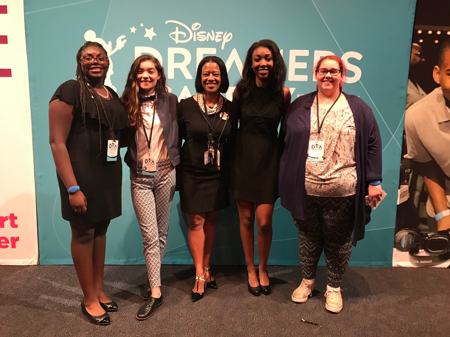Katrina Baker with Disney Dreamers at past Disney Dreamers Academy event