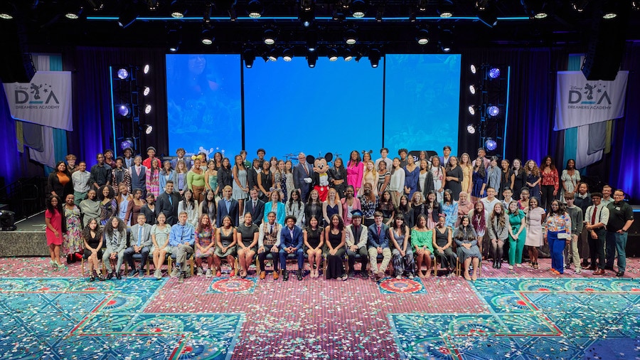 Students celebrate the culmination of the four-day Disney Dreamers Academy 2023