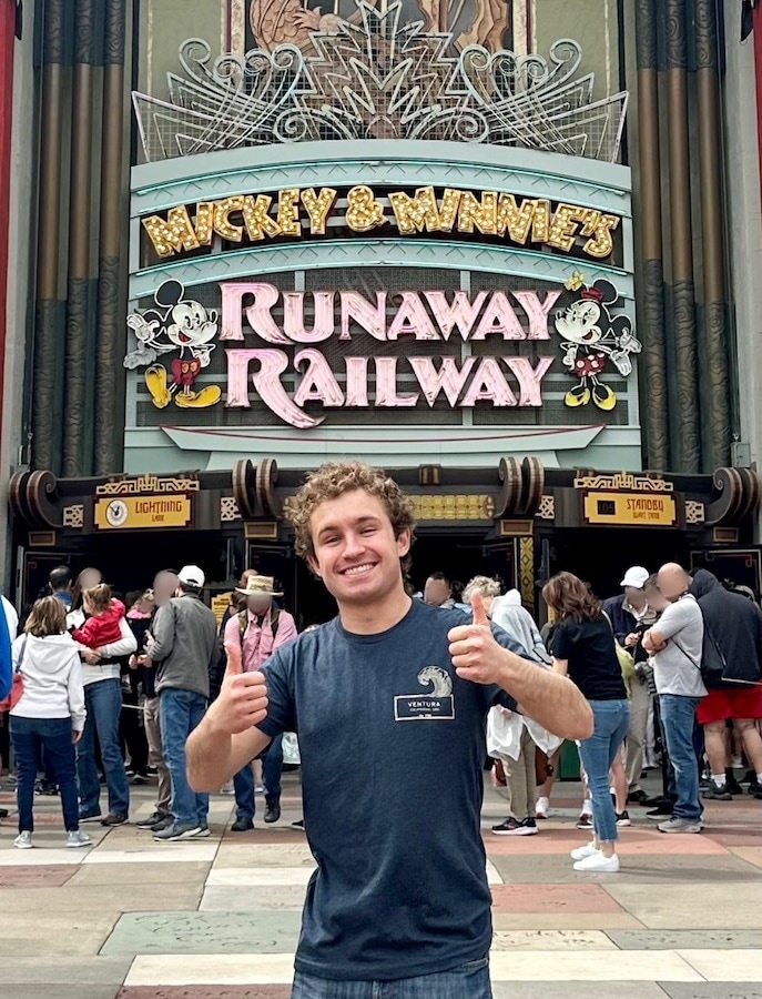 Sean Giambrone at Mickey & Minnie’s Runaway Railway 