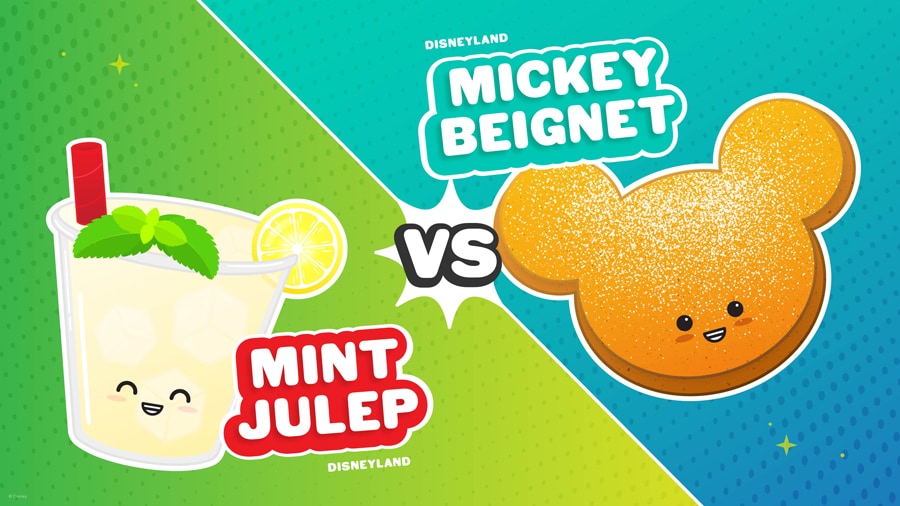 Disneyland Mint Julep vs. Disneyland Mickey Beignet