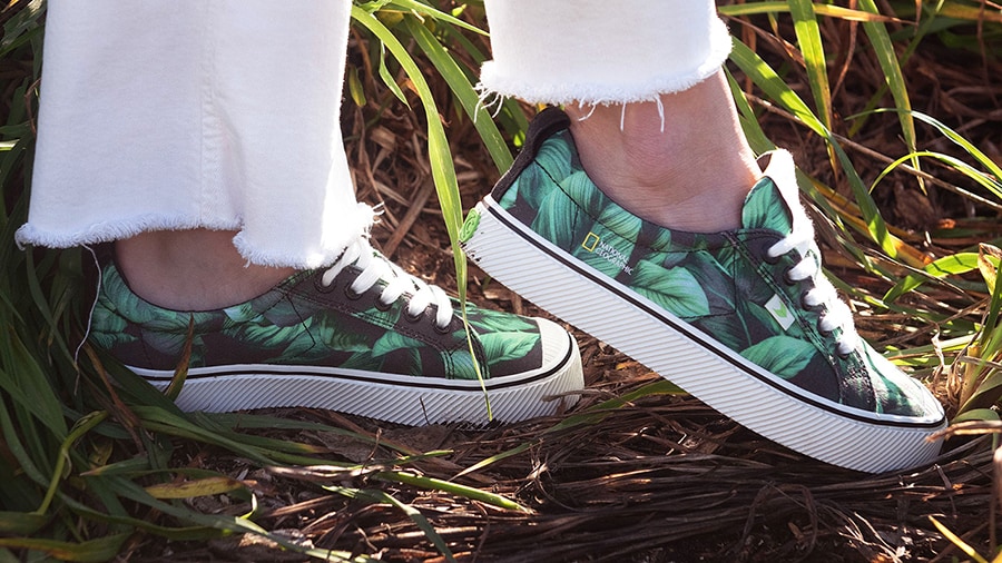 green leaf sneakers