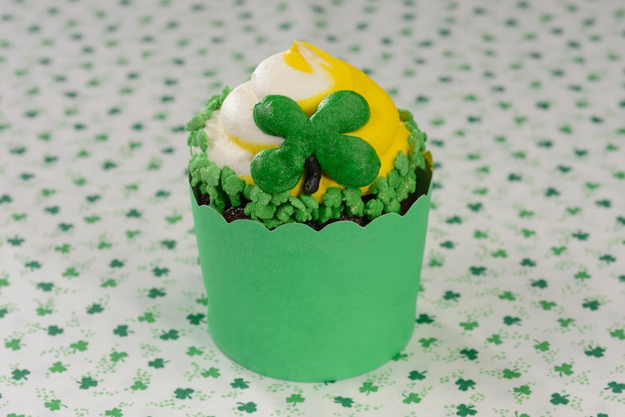 The New Disney Foodie Guide to St. Patrick’s Day 2023  My Lucky (Plant-based) Clover Cupcake 