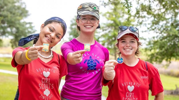 Girl Scouts at Disney Wilderness Preserve with New Badges