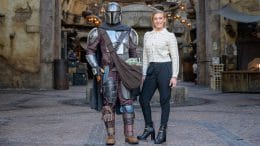 'The Mandalorian' Star Katee Sackhoff visits Star Wars: Galaxy’s Edge at Disneyland park