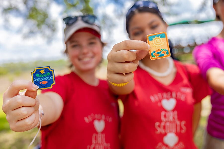 Girl Scouts at Disney Wilderness Preserve with New Badges