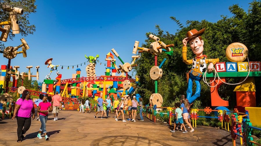 Collage of guests at Disney’s Hollywood Studios in Toy Story Land