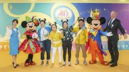 Make-A-Wish kid Rei at Tokyo Disney Resort with Mickey Mouse, Minnie Mouse, family and cast members