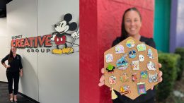 Disney Creative Group and designer Jes with pins