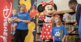 Make-A-Wish Reveal with Wish Family and Minnie Mouse