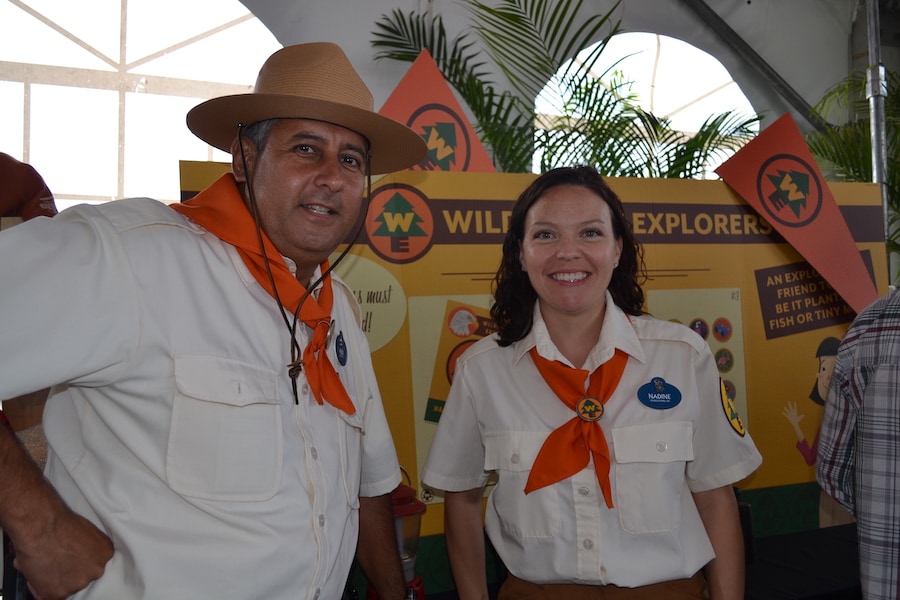 Cast members Alex and Nadine launch the Wilderness Explorers program together in 2013.