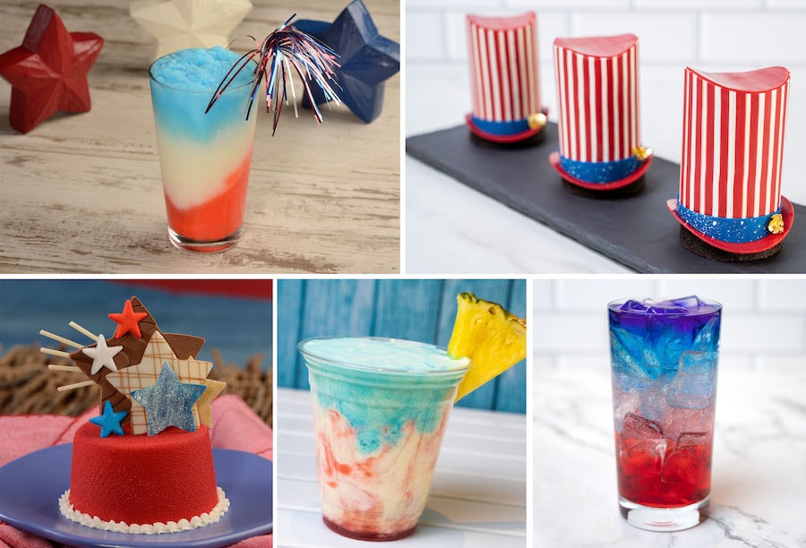 Fourth of July food at Disney Resort Hotels, collage of items