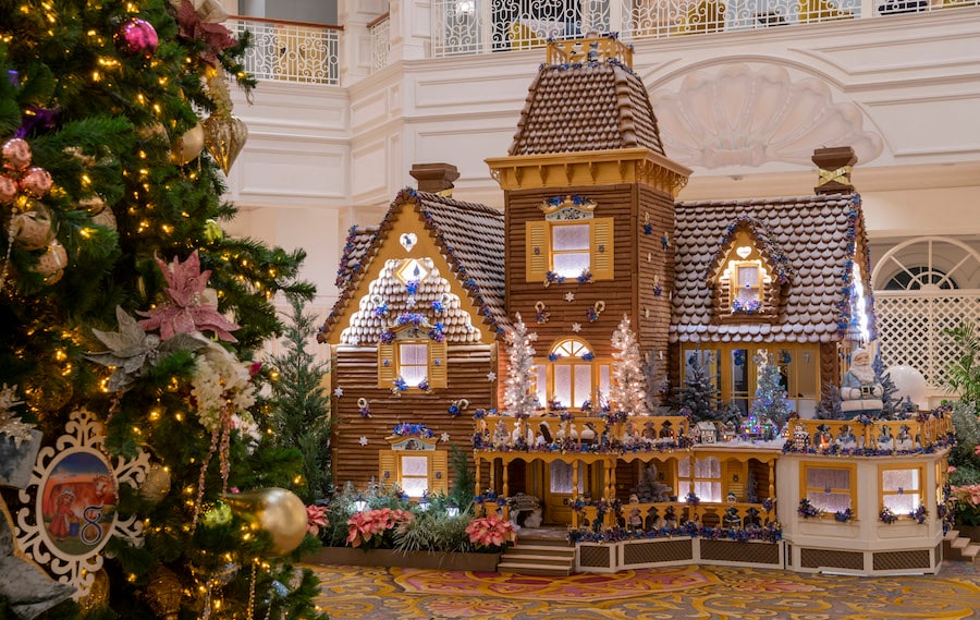 Life-sized gingerbread house at Disney’s Grand Floridian Resort & Spa